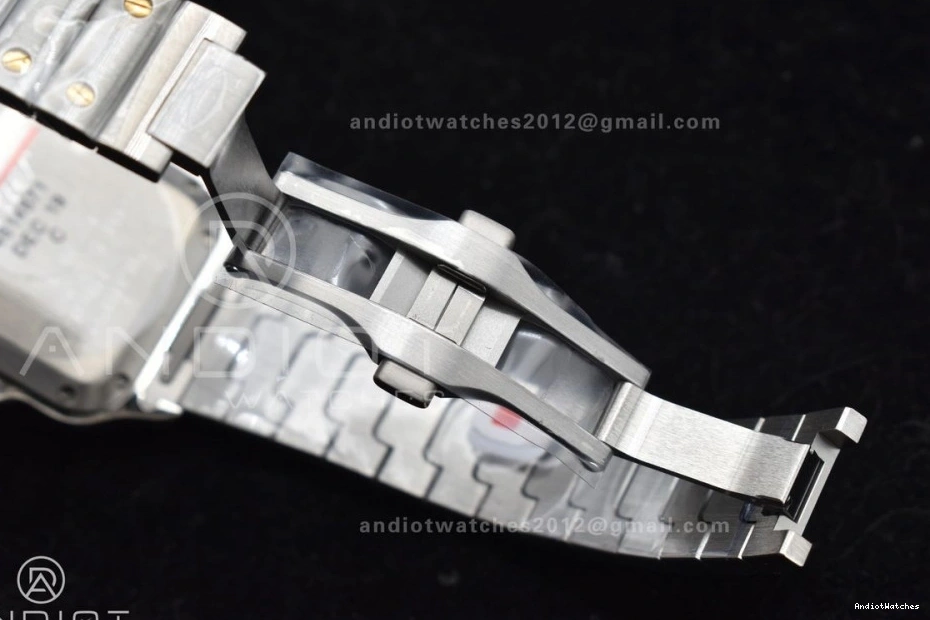 SmartLinks YG 1:1 1096 on Cartier SS MIYOTA YG Best V 35mm Bracelet 9015 BVF SS Dial Edition StreetReady de Santos White 0513